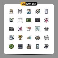 Set of 25 Modern UI Icons Symbols Signs for smart phone analysis sydney sales analytics Editable Vector Design Elements