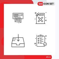 Universal Icon Symbols Group of 4 Modern Filledline Flat Colors of receiver receive radio fire medical Editable Vector Design Elements