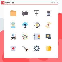 Modern Set of 16 Flat Colors and symbols such as cloud diamond format man match box Editable Pack of Creative Vector Design Elements