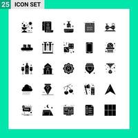 Pictogram Set of 25 Simple Solid Glyphs of purchase online medicine buy hair Editable Vector Design Elements