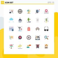 25 Flat Color concept for Websites Mobile and Apps road extension window cable habit Editable Vector Design Elements