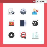 Modern Set of 9 Flat Colors and symbols such as baby layout man grid laptop Editable Vector Design Elements