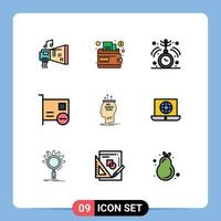 9 Creative Icons Modern Signs and Symbols of algorithm hardware clock devices card Editable Vector Design Elements