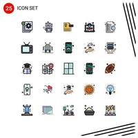 25 Creative Icons Modern Signs and Symbols of business web technology development gravel Editable Vector Design Elements