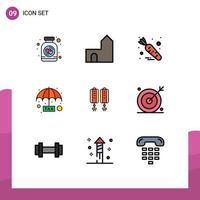 9 Creative Icons Modern Signs and Symbols of china protection medieval plan evasion Editable Vector Design Elements