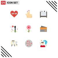 Stock Vector Icon Pack of 9 Line Signs and Symbols for plent holiday touch halloween axe Editable Vector Design Elements