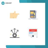 Pack of 4 creative Flat Icons of like export wire layout ad Editable Vector Design Elements