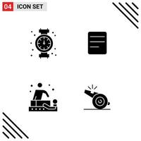 Set of 4 Modern UI Icons Symbols Signs for gauge spa plumbing chat coach Editable Vector Design Elements