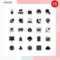 25 iconos creativos signos y símbolos modernos de menos información archivo de baño eliminar elementos de diseño vectorial editables vector