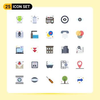 25 Creative Icons Modern Signs and Symbols of basic view boom box ui eye Editable Vector Design Elements