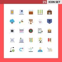 Universal Icon Symbols Group of 25 Modern Flat Colors of globe investment heating business nature Editable Vector Design Elements