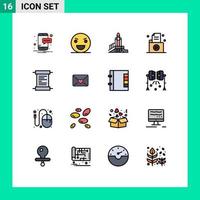 16 Creative Icons Modern Signs and Symbols of record folder bomb file political Editable Creative Vector Design Elements
