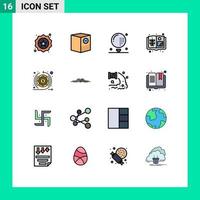 Set of 16 Modern UI Icons Symbols Signs for earnings book shipping agriculture game Editable Creative Vector Design Elements