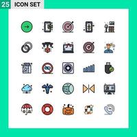 25 Creative Icons Modern Signs and Symbols of home printing mobile mobile marketing Editable Vector Design Elements