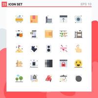 Modern Set of 25 Flat Colors Pictograph of layout grid shipment arrange manufacturing Editable Vector Design Elements