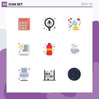 Universal Icon Symbols Group of 9 Modern Flat Colors of dollar file pack document love Editable Vector Design Elements