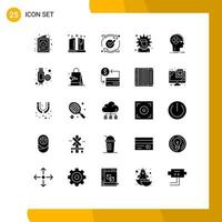 25 Solid Glyph concept for Websites Mobile and Apps solution money ornamental economy reload Editable Vector Design Elements