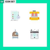 Modern Set of 4 Flat Icons and symbols such as todo helmet check education browser Editable Vector Design Elements