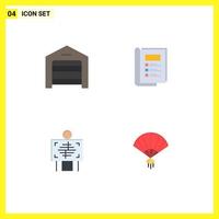 Set of 4 Modern UI Icons Symbols Signs for ecommerce patient warehouse layout radiology Editable Vector Design Elements