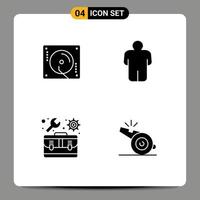 Set of Modern UI Icons Symbols Signs for birthday toolbox party user coach Editable Vector Design Elements