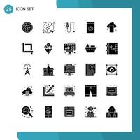 Set of 25 Modern UI Icons Symbols Signs for business washer wedding love household wire Editable Vector Design Elements