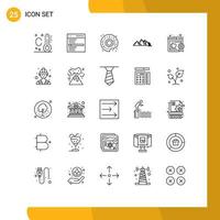 25 Creative Icons Modern Signs and Symbols of recommended business food scene nature Editable Vector Design Elements