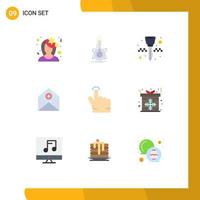 9 Creative Icons Modern Signs and Symbols of communication add tube add key chain Editable Vector Design Elements