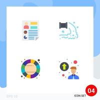 4 Creative Icons Modern Signs and Symbols of analytics water page industry creative Editable Vector Design Elements