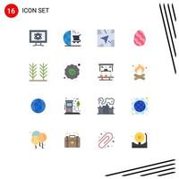 16 Universal Flat Colors Set for Web and Mobile Applications wheat cereal gps spring easter Editable Pack of Creative Vector Design Elements