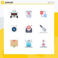 Modern Set of 9 Flat Colors Pictograph of spam file success document scince Editable Vector Design Elements