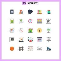 Set of 25 Modern UI Icons Symbols Signs for history archive calculator line fruit Editable Vector Design Elements