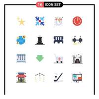 User Interface Pack of 16 Basic Flat Colors of money global test ui on Editable Pack of Creative Vector Design Elements