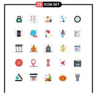 25 User Interface Flat Color Pack of modern Signs and Symbols of up arrow smart data scientist analyzer Editable Vector Design Elements