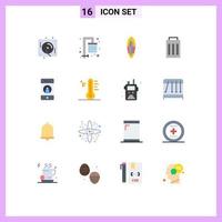 paquete de iconos de vector de stock de 16 signos y símbolos de línea para medios agregar interfaz de usuario de deportes paquete editable de elementos de diseño de vector creativo