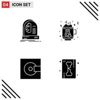 Universal Icon Symbols Group of Modern Solid Glyphs of ai devices intelligence day minidisc Editable Vector Design Elements