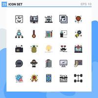 25 Creative Icons Modern Signs and Symbols of construction media display albums price Editable Vector Design Elements