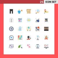 25 Thematic Vector Flat Colors and Editable Symbols of canada hand human creative qa Editable Vector Design Elements