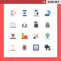 Pictogram Set of 16 Simple Flat Colors of male online world user form Editable Pack of Creative Vector Design Elements