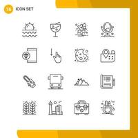 16 Thematic Vector Outlines and Editable Symbols of develop app notification interior mirror Editable Vector Design Elements