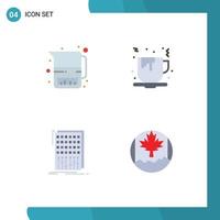 User Interface Pack of 4 Basic Flat Icons of food control milk jug fast food mixer Editable Vector Design Elements