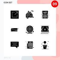 9 Creative Icons Modern Signs and Symbols of finance bank check friday bank offer Editable Vector Design Elements