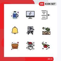 paquete de iconos de vector de stock de 9 signos y símbolos de línea para elementos de diseño de vector editables de notificación de lienzo derecho creativo de cactus