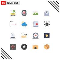 Modern Set of 16 Flat Colors and symbols such as malware mail appliances e photo Editable Pack of Creative Vector Design Elements