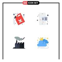 4 iconos creativos signos y símbolos modernos de puede interesar residuos autocracia otoño elementos de diseño vectorial editables vector