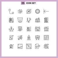 Set of 25 Modern UI Icons Symbols Signs for home mala scissor jewelry result Editable Vector Design Elements