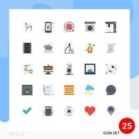 Set of 25 Modern UI Icons Symbols Signs for website ux darts ui goals Editable Vector Design Elements