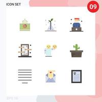 Set of 9 Modern UI Icons Symbols Signs for emoji man criminal show magic Editable Vector Design Elements