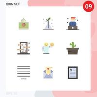 Set of 9 Modern UI Icons Symbols Signs for emoji man criminal show magic Editable Vector Design Elements