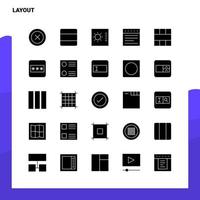 25 Layout Icon set Solid Glyph Icon Vector Illustration Template For Web and Mobile Ideas for business company