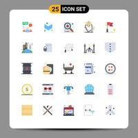 Set of 25 Commercial Flat Colors pack for target flag scan public marketing Editable Vector Design Elements